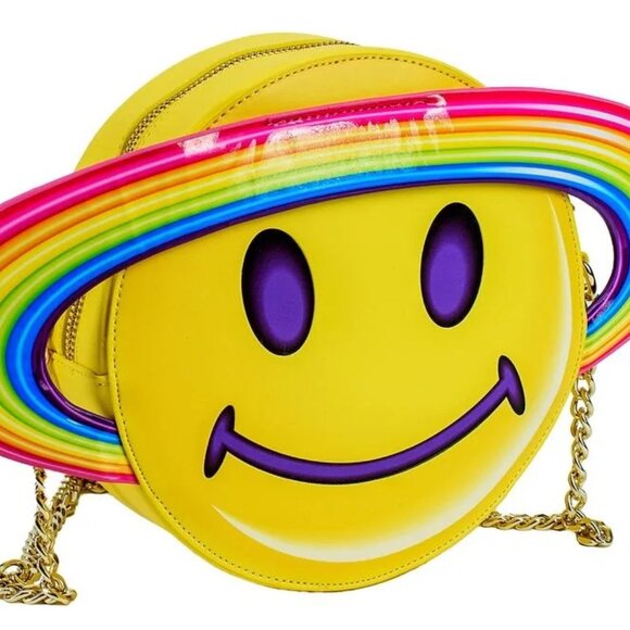 NWT Lisa Frank Yellow Rainbow Saturn Crossbody Bag by Loungefly - Picture 1 of 3